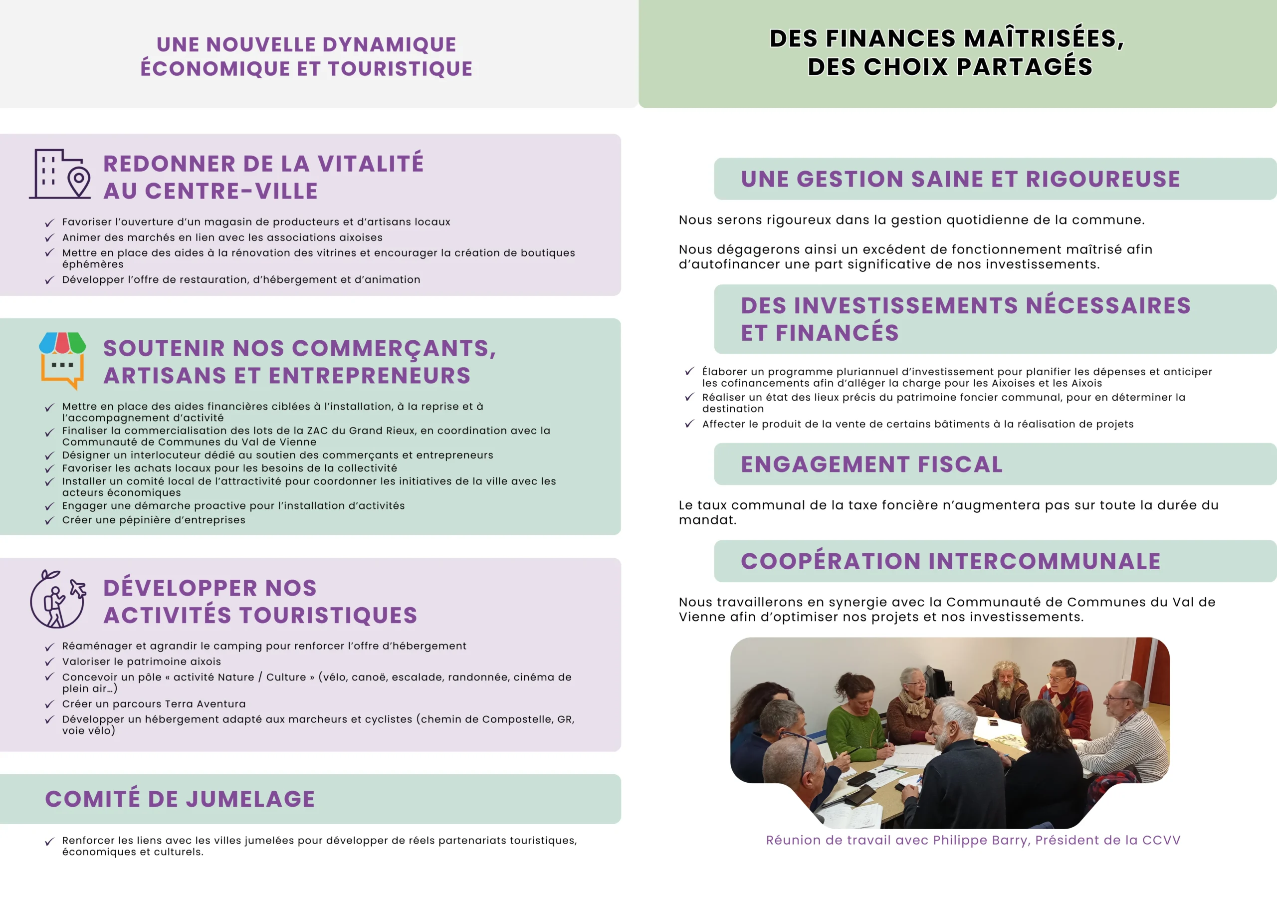 Programme Ensemble pour Aixe – Nouvelle dynamique économique