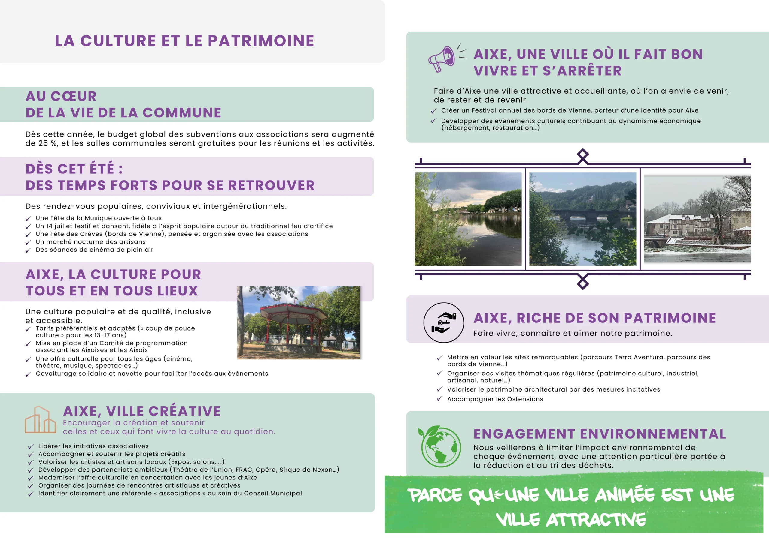 Programme Ensemble pour Aixe – Culture et patrimoine